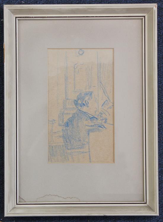 Attributed to Walter Richard Sickert (1860-1942) The Conductor, Old Middlesex or Bedford, 5.25 x 3in.